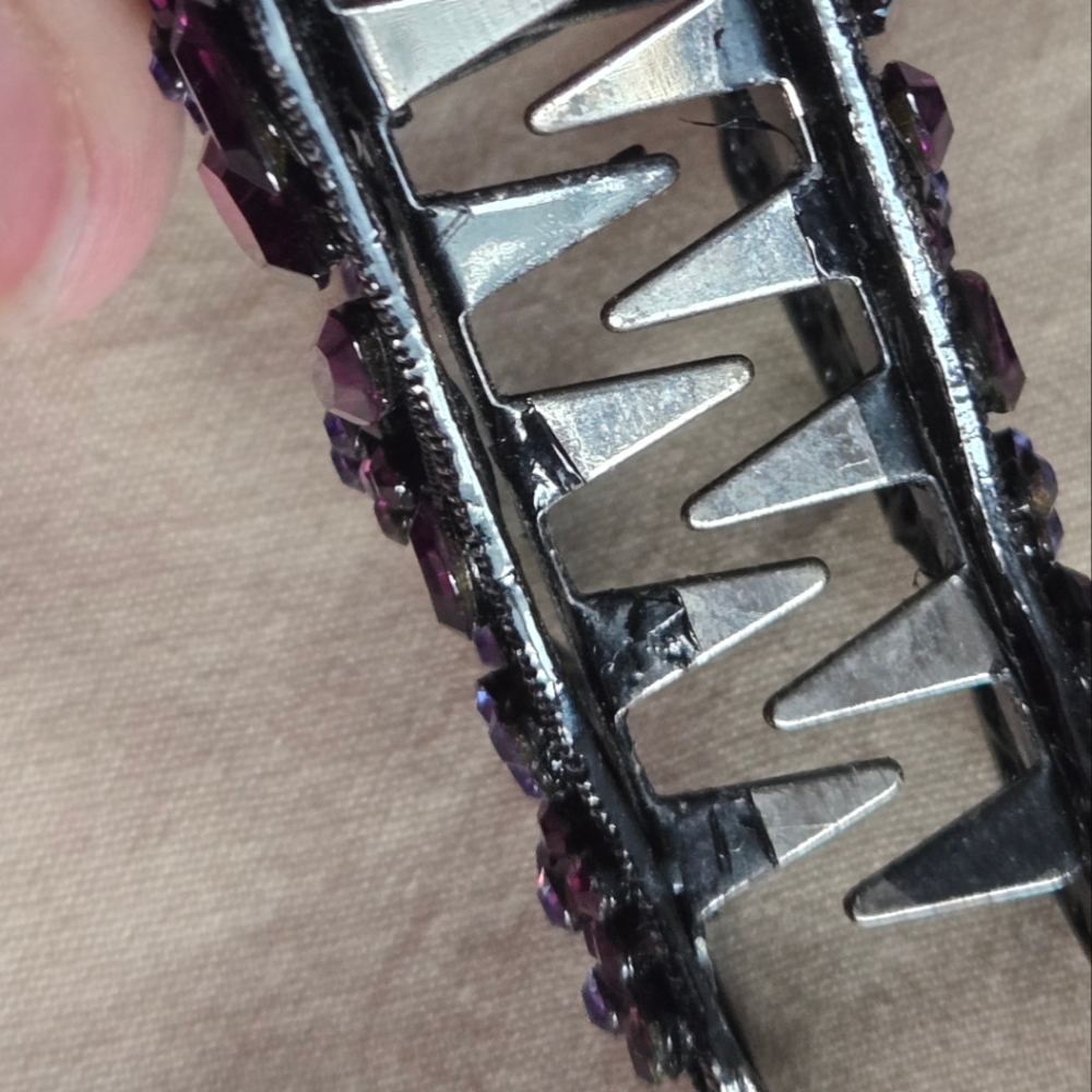 Spanish Lace Elegance Purple and Black Hair Claw - Picture 6 of 10